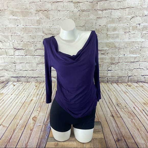 H&M Tops - H&M purple cowl neck long sleeve shirt small
